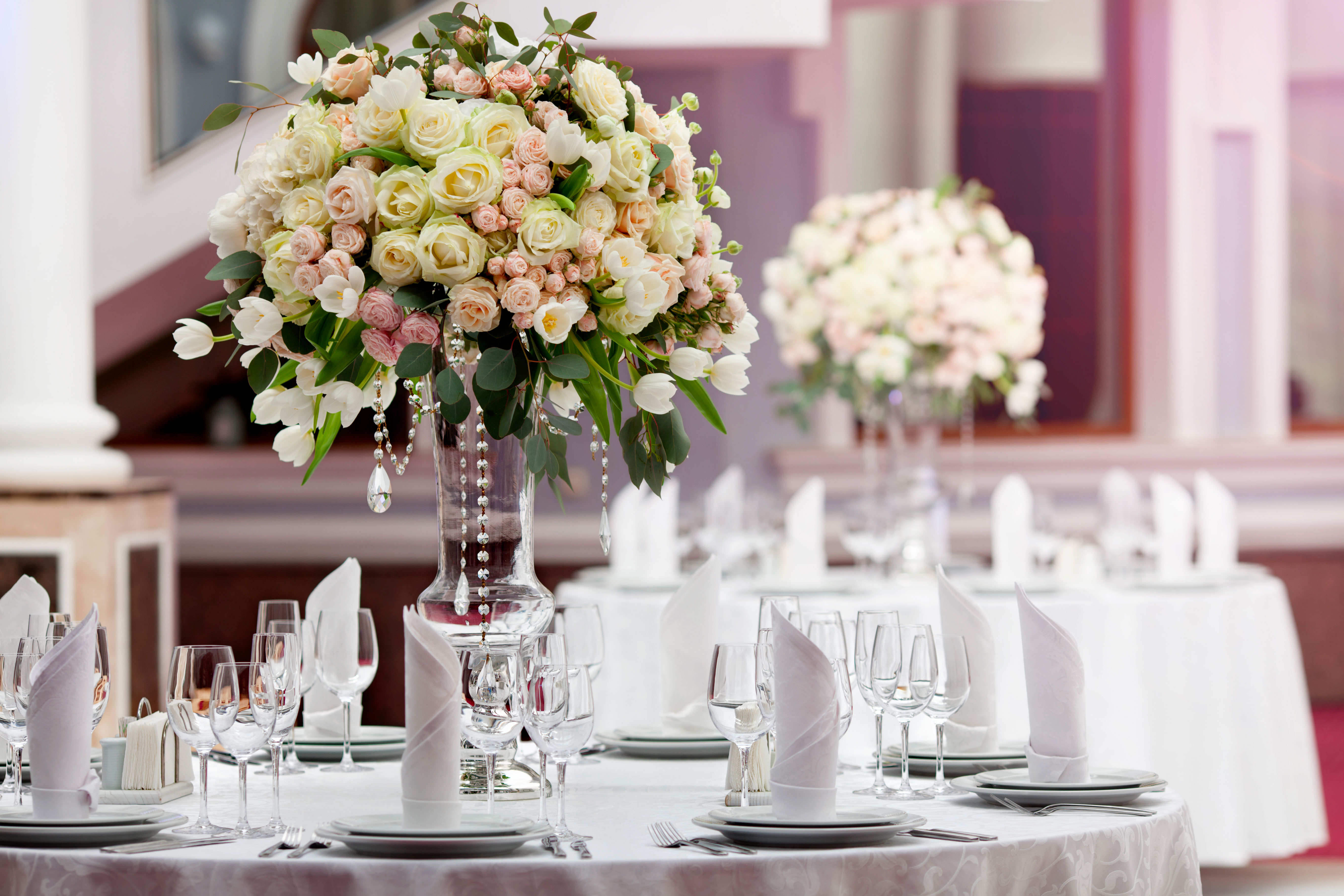 Dettagli Decorazione Fiori Per La Sala Delle Nozze Immagine Stock